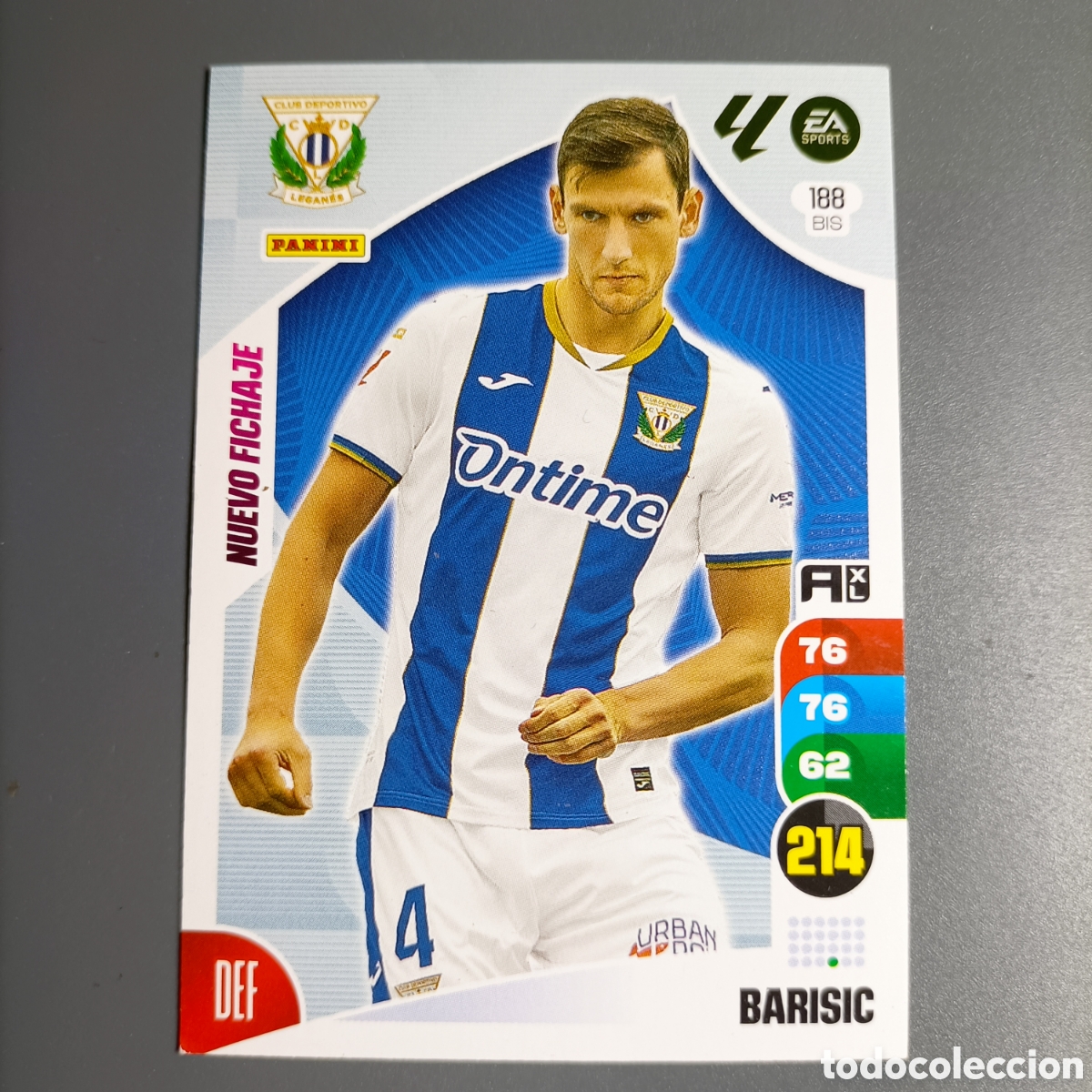 Cromos de f&uacute;tbol: ADRENALYN. LIGA 2024-2025 (LEGAN&Eacute;S) №188 BIS. BARISIC / NUEVO FICHAJE