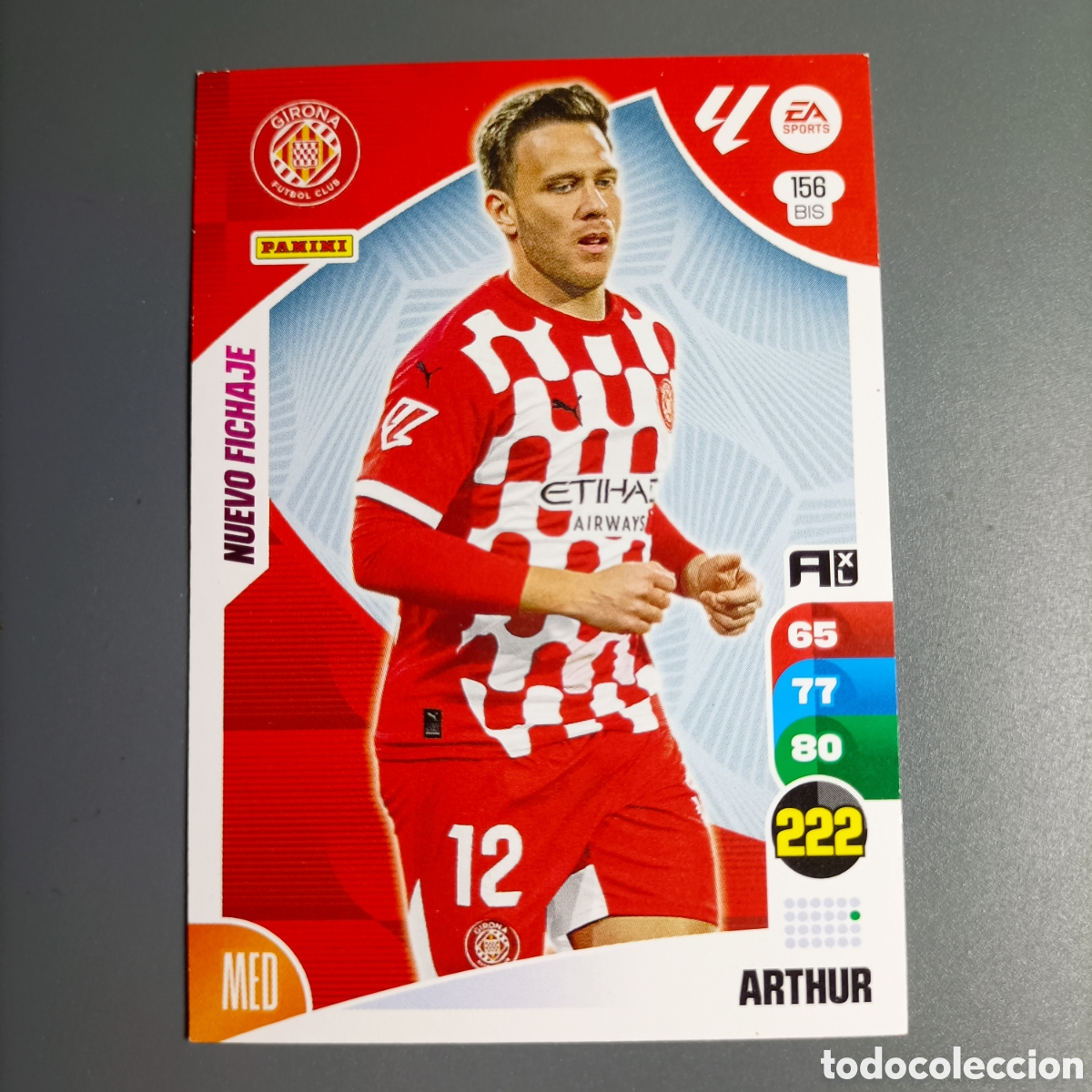 Cromos de f&uacute;tbol: ADRENALYN. LIGA 2024-2025 (GIRONA) №156 BIS. ARTHUR / NUEVO FICHAJE