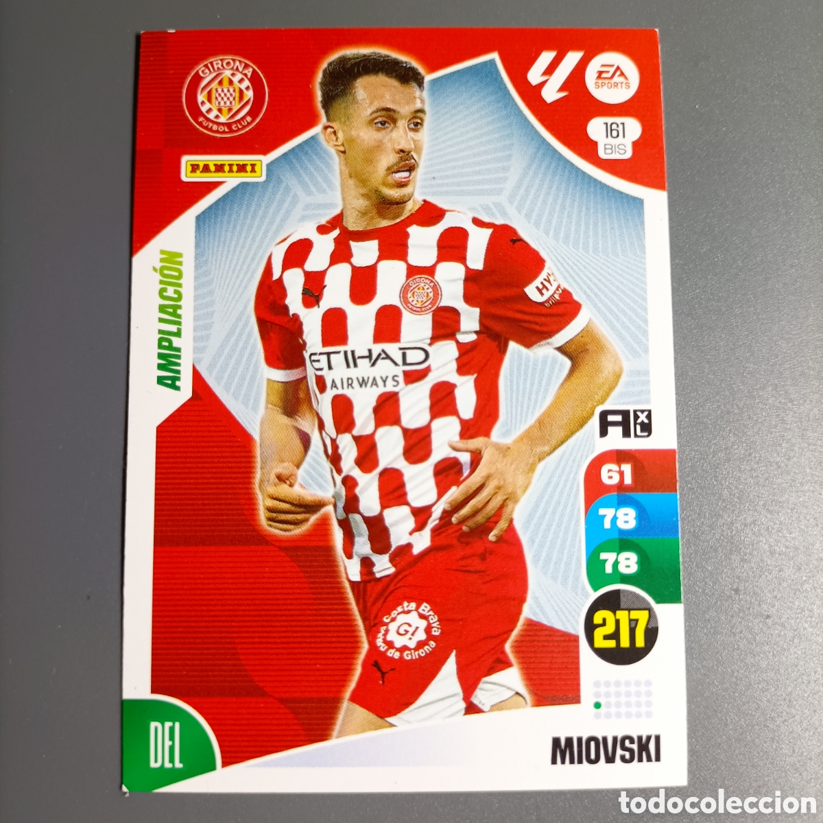Cromos de f&uacute;tbol: ADRENALYN. LIGA 2024-2025 (GIRONA) №161 BIS. MIOVSKI / AMPLIACI&Oacute;N