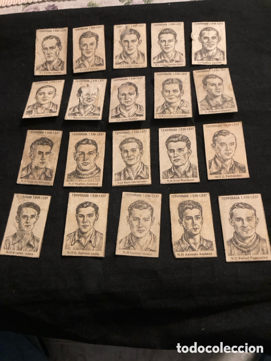 Cromos de f&uacute;tbol: Arebas de Getxo lote cromos cerillas Temporada 1936-37