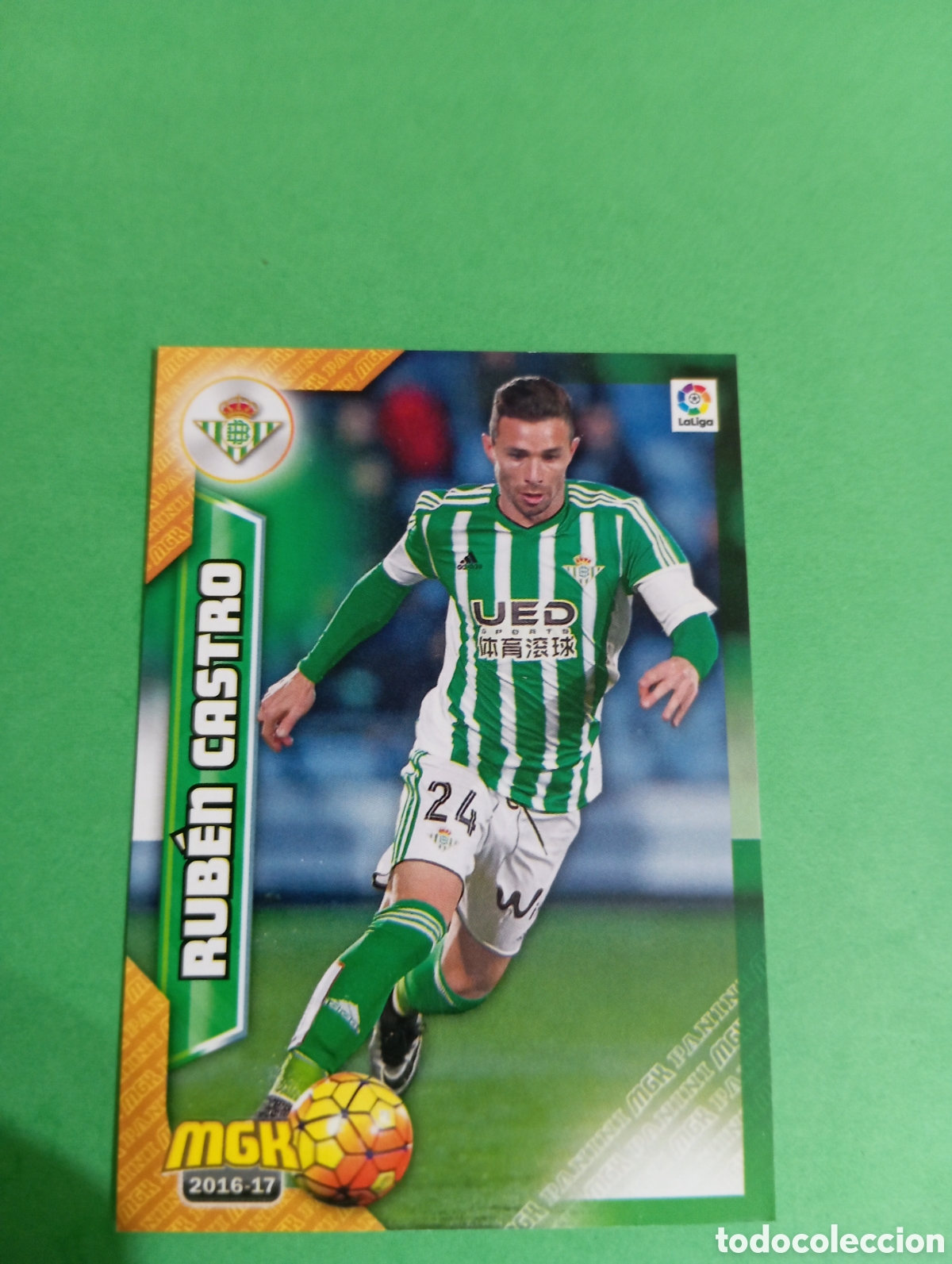 Cromos de f&uacute;tbol: Rub&eacute;n Castro Betis n&deg;129 / PANINI MEGACRACKS 2016/2017