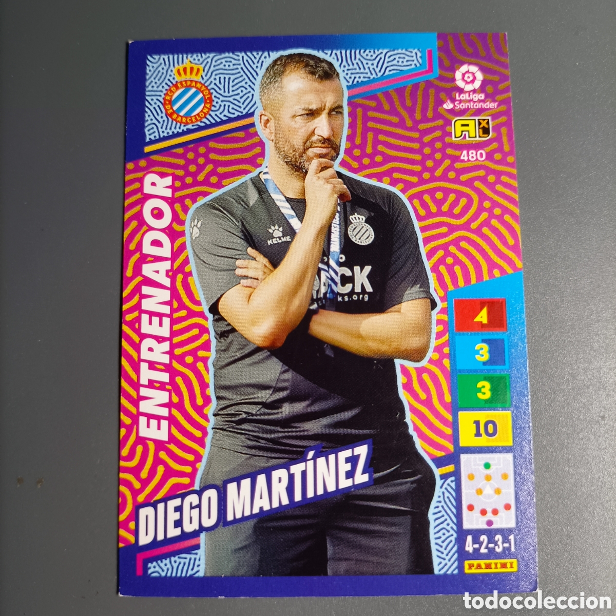 Fu&szlig;ball-Sticker: ADRENALYN. LIGA 2022-2023 (ESPANYOL) №480 DIEGO MART&Iacute;NEZ