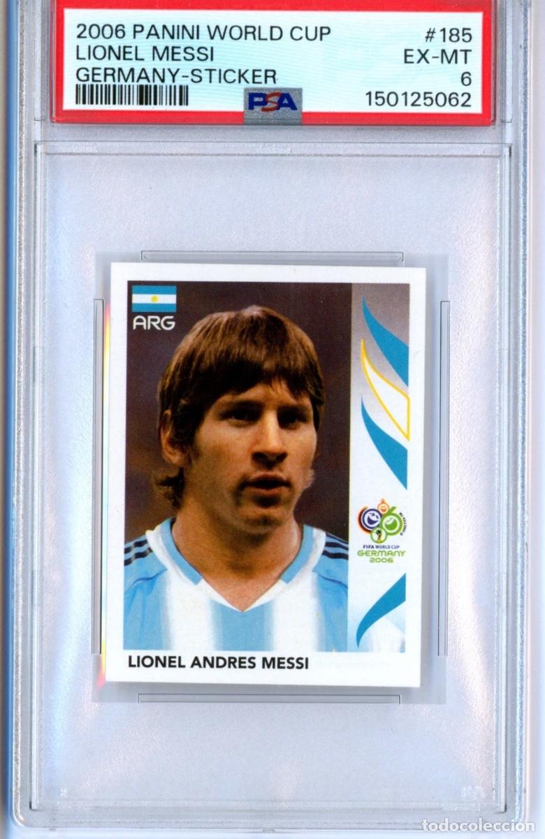 Cromos de f&uacute;tbol: Cromo rookie Messi 2006 panini PSA
