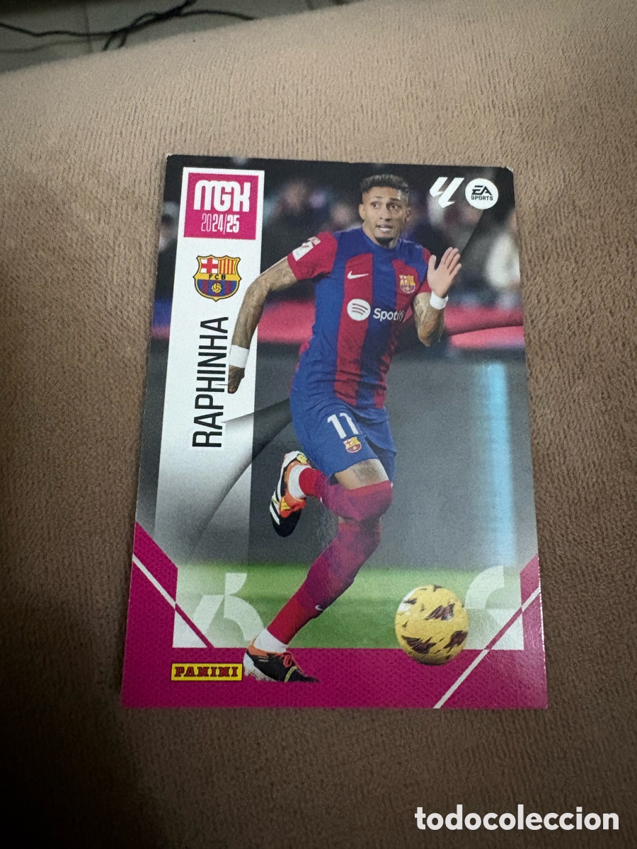 Cromos de f&uacute;tbol: megacracks raphinha 104 barcelona liga 23 24 2023 2024 mgk panini