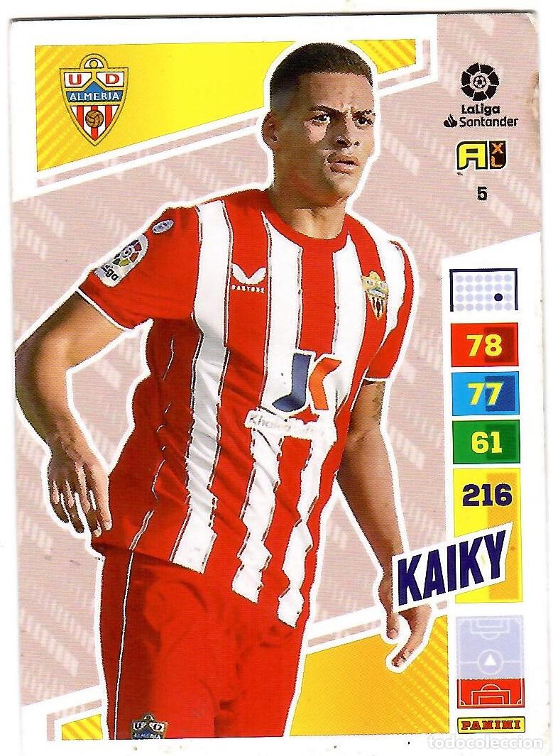 Cromos de f&uacute;tbol: Kaiky (Almeria), n&ordm; 5: Cromo del album de futbol Adrenalyn 2022-23