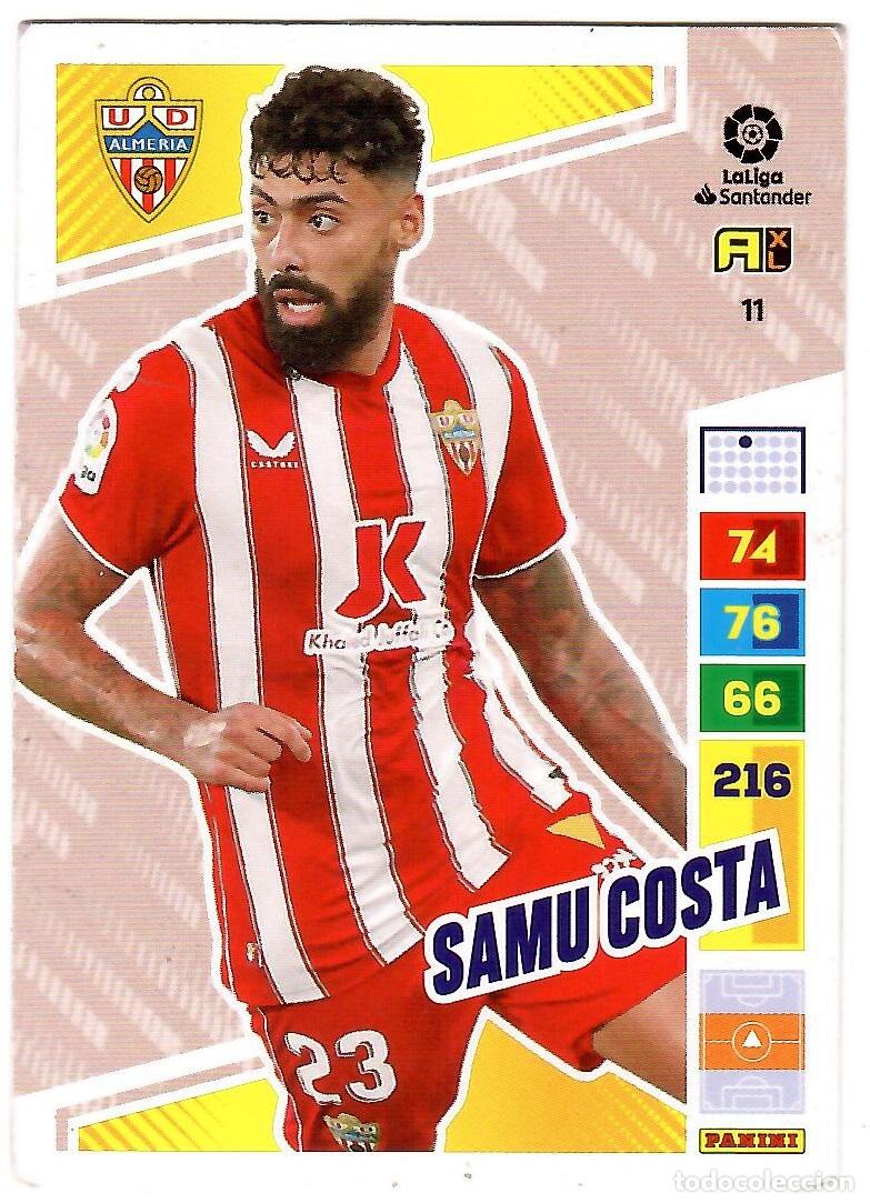 Cromos de f&uacute;tbol: Samu Costa (Almeria), n&ordm; 11: Cromo del album de futbol Adrenalyn 2022-23