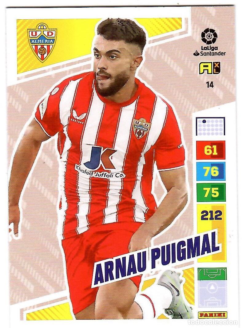 Cromos de Futebol: Arnau Puigmal (Almeria), n&ordm; 14: Cromo del album de futbol Adrenalyn 2022-23