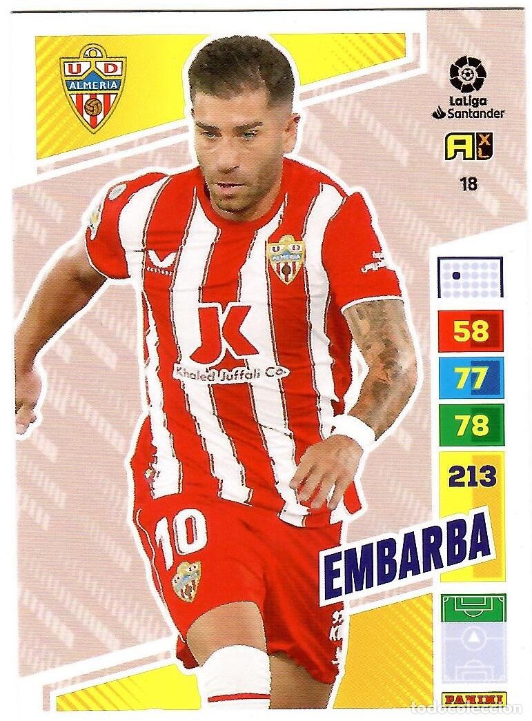 Fu&szlig;ball-Sticker: Embarba (Almeria), n&ordm; 18: Cromo del album de futbol Adrenalyn 2022-23