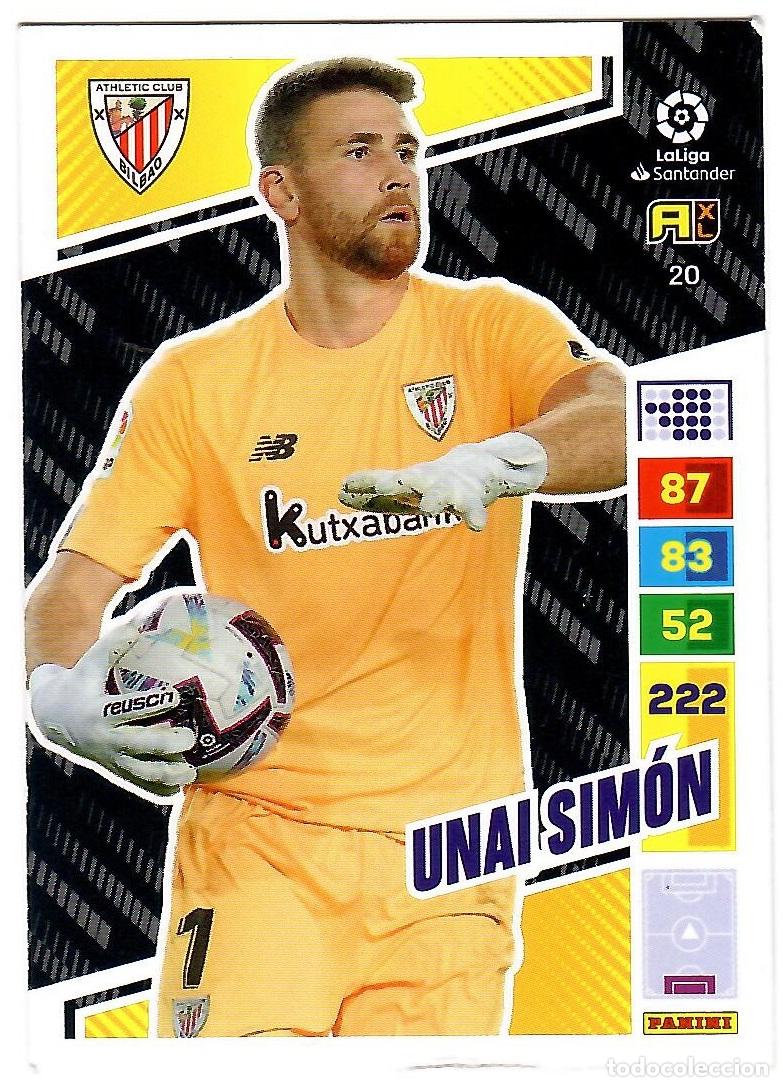 Cromos de f&uacute;tbol: Unai Simon (Ath. Bilbao), n&ordm; 20: Cromo del album de futbol Adrenalyn 2022-23