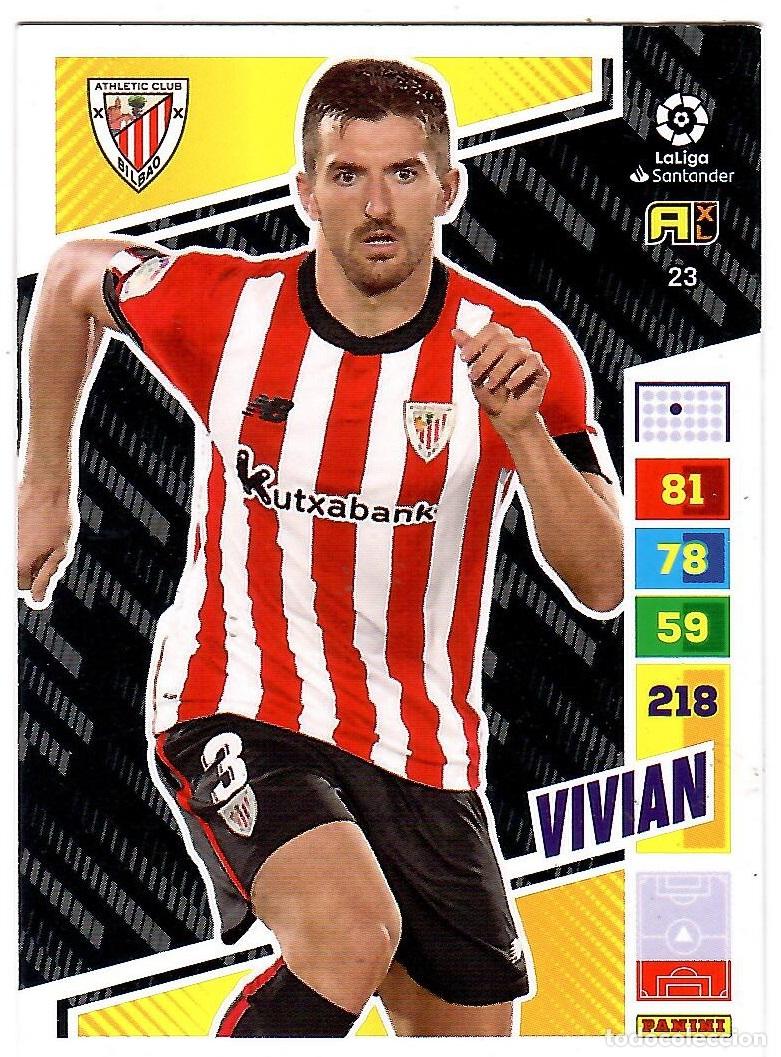 Cromos de f&uacute;tbol: Vivian (Ath. Bilbao), n&ordm; 23: Cromo del album de futbol Adrenalyn 2022-23