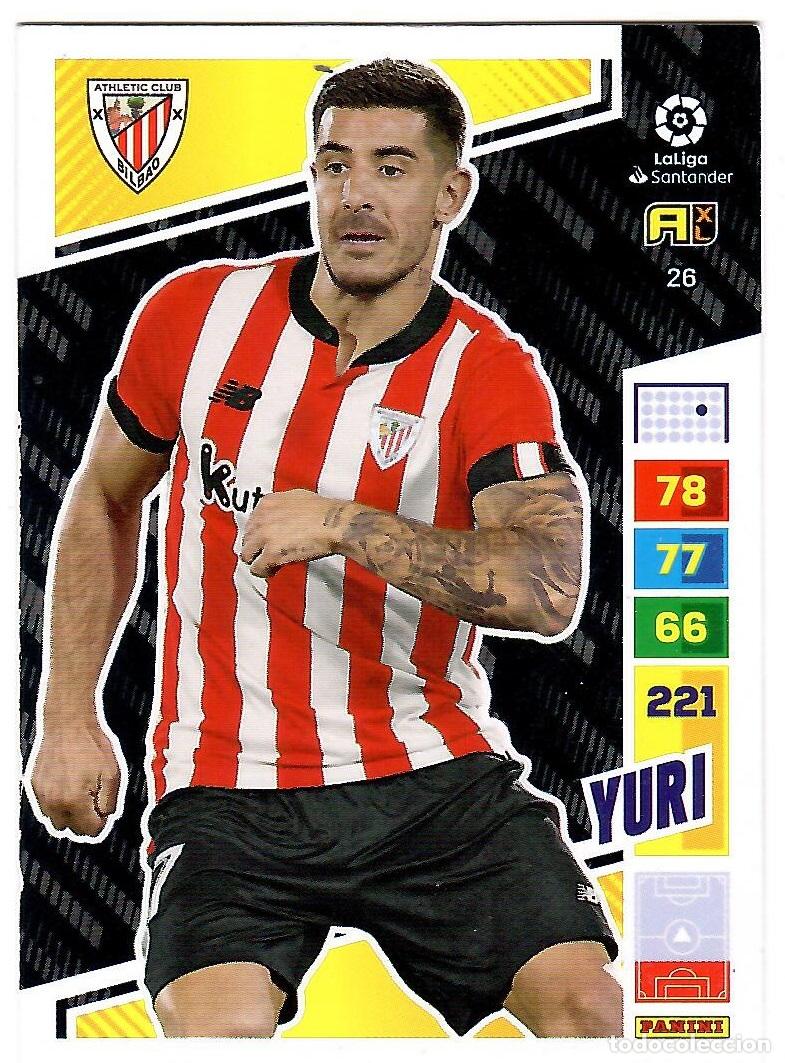 Cartes &agrave; collectionner de Football: Yuri (Ath. Bilbao), n&ordm; 26: Cromo del album de futbol Adrenalyn 2022-23