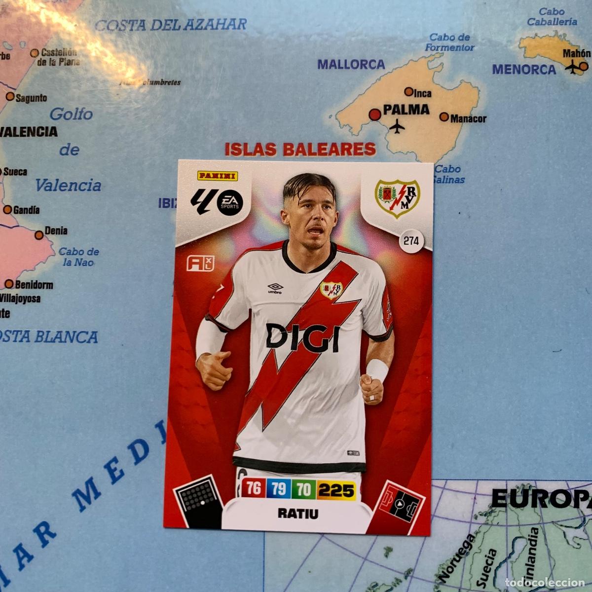 Figurine di Calcio: Ratiu n&uacute;mero 274 del Rayo Vallecano cromo adrenalyn XL 25-26 2025-2026