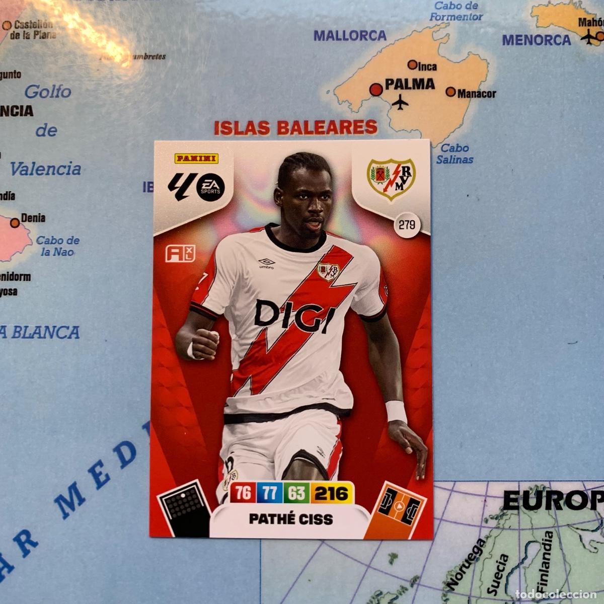Figurine di Calcio: Pathe Ciss n&uacute;mero 279 del Rayo Vallecano cromo adrenalyn XL 25-26 2025-2026