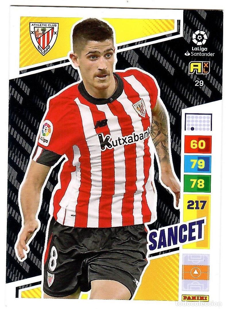 Cromos de f&uacute;tbol: Sancet (Ath. Bilbao), n&ordm; 29: Cromo del album de futbol Adrenalyn 2022-23