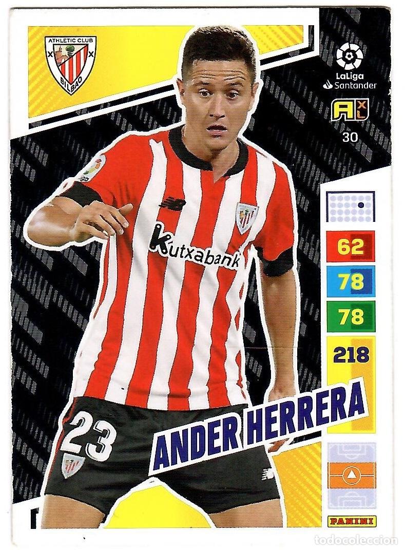 Cromos de f&uacute;tbol: Ander Herrera (Ath. Bilbao), n&ordm; 30: Cromo del album de futbol Adrenalyn 2022-23