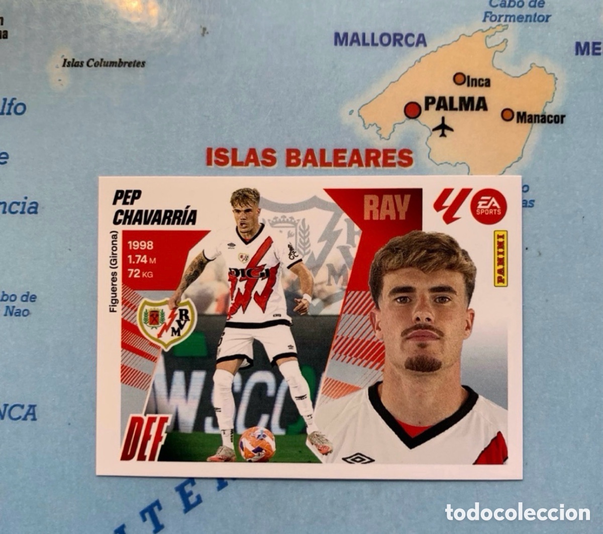 Cartes &agrave; collectionner de Football: Pep Chavarr&iacute;a n&uacute;mero 10 del rayo vallecano cromo liga este 25-26 2025-2026