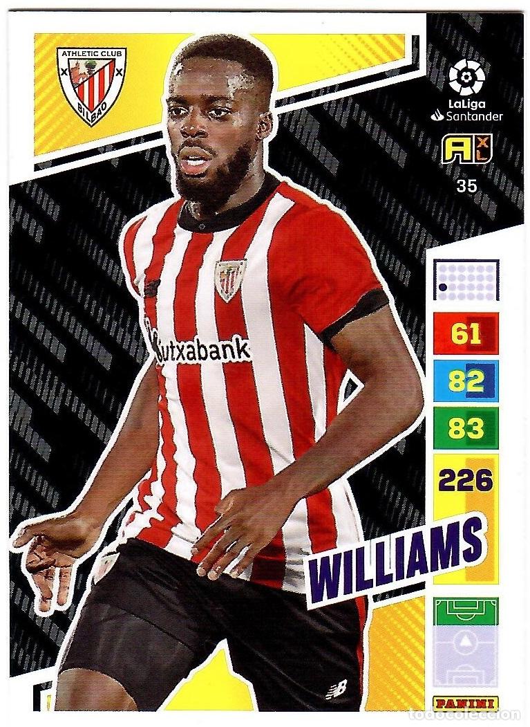 Cartes &agrave; collectionner de Football: I&ntilde;aki Williams (Ath. Bilbao), n&ordm; 35: Cromo del album de futbol Adrenalyn 2022-23