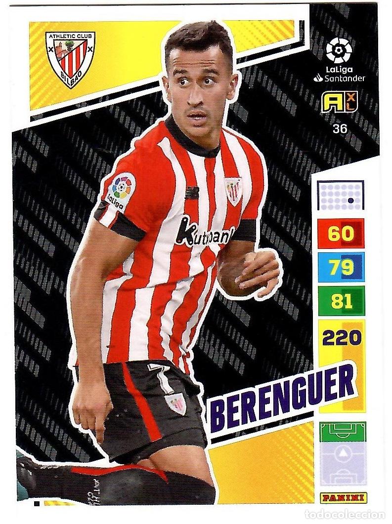 Cartes &agrave; collectionner de Football: Berenguer (Ath. Bilbao), n&ordm; 36: Cromo del album de futbol Adrenalyn 2022-23