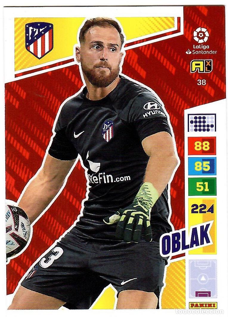 Cromos de Futebol: Oblak (At. Madrid), n&ordm; 38: Cromo del album de futbol Adrenalyn 2022-23