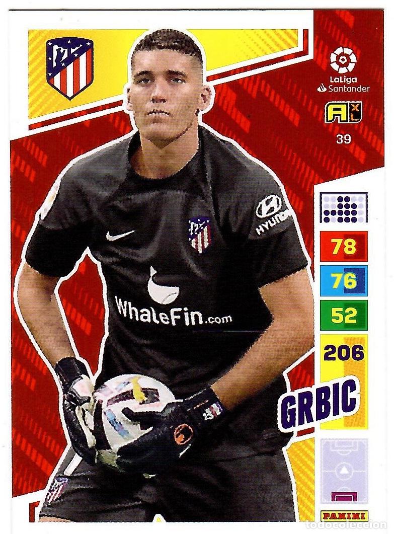 Cromos de Futebol: Grbic (At. Madrid), n&ordm; 39: Cromo del album de futbol Adrenalyn 2022-23