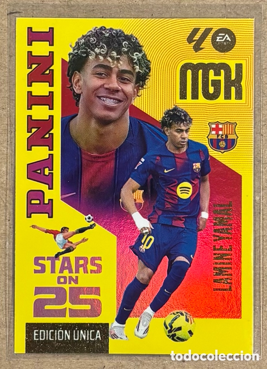 Cromos de Futebol: LAMINE YAMAL (FC BARCELONA). CARTA STARS OF 25 EDICI&Oacute;N &Uacute;NICA PANINI MEGACRACKS MGK 2026/27. #449.