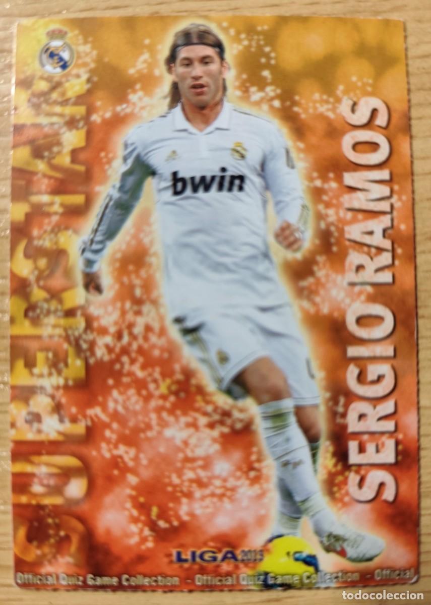 Cromos de f&uacute;tbol: CARD FOOTBALL 12 13 MUNDICROMO FICHA LIGA 2012 2013 REAL MADRID 24 SERGIO RAMOS SUPERSTAR