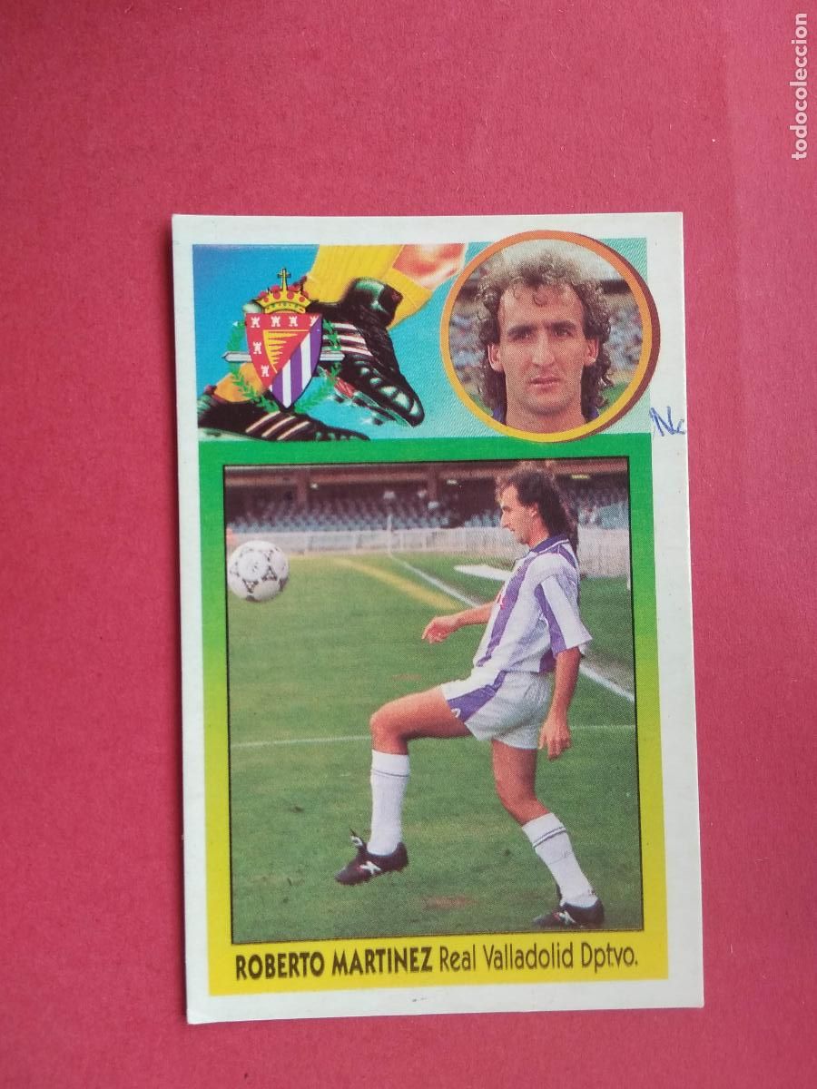 Cromos de f&uacute;tbol: EDICIONES ESTE LIGA 93 94 1993 1994 CROMO NUNCA PEGADO BAJA ROBERTO MARTINEZ VALLADOLID