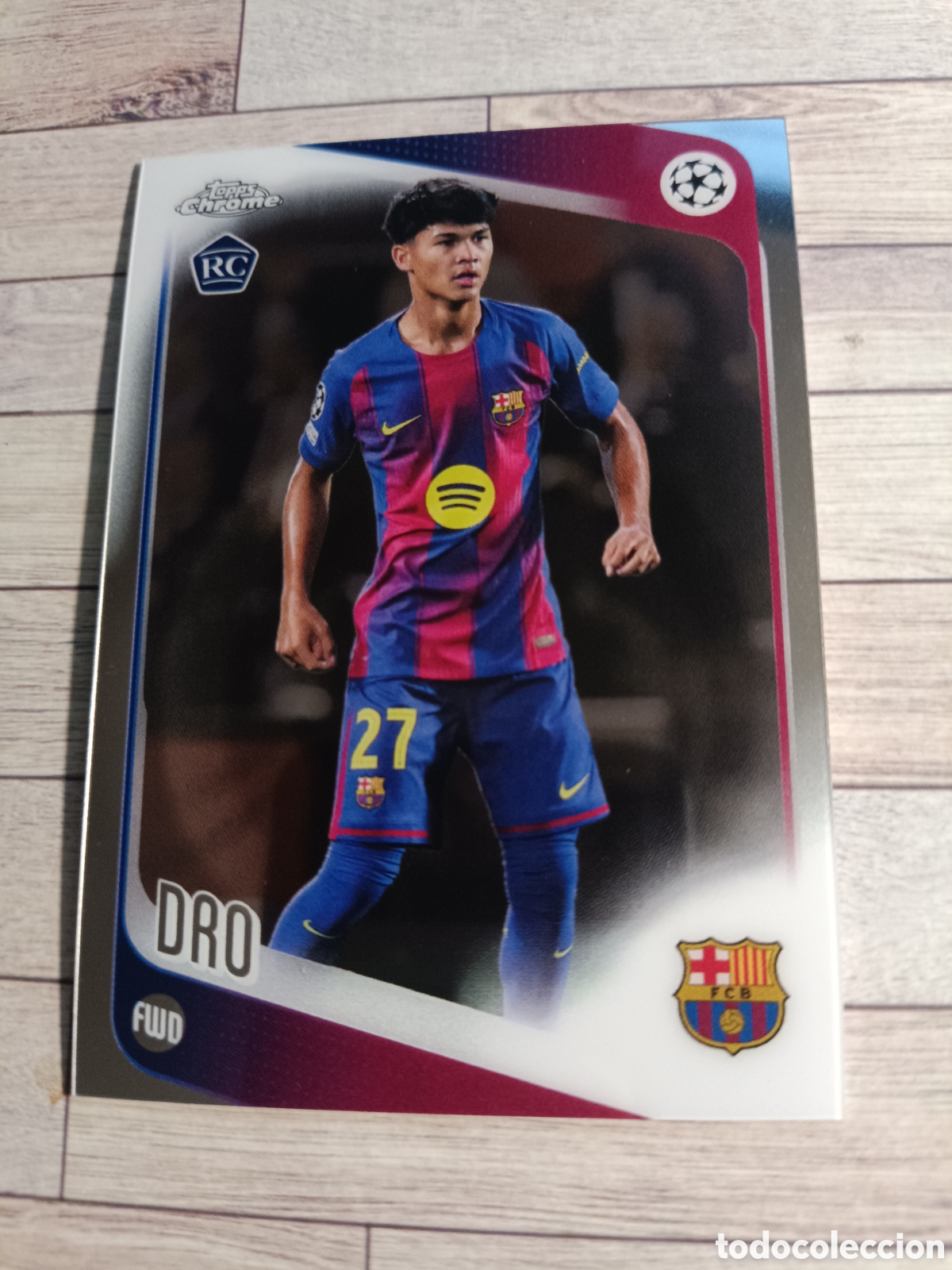 Cromos de f&uacute;tbol: 111 DRO BARCELONA ROOKIE TOPPS CHROME CHAMPIONS LEAGUE 2025 2026 TOPPS 25 26