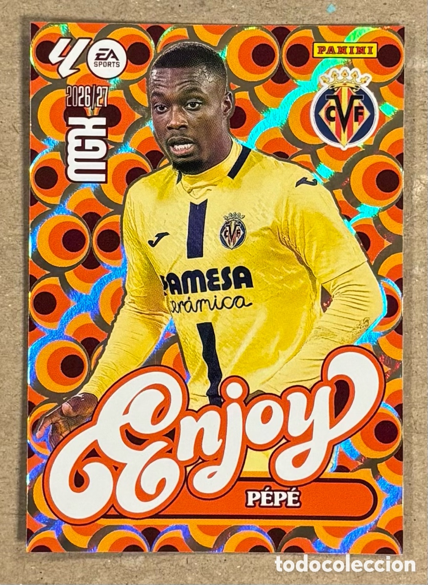 Cromos de f&uacute;tbol: P&Eacute;P&Eacute; (VILLARREAL). CARTA ENJOY PANINI MEGACRACKS MGK 2026/27. #386.