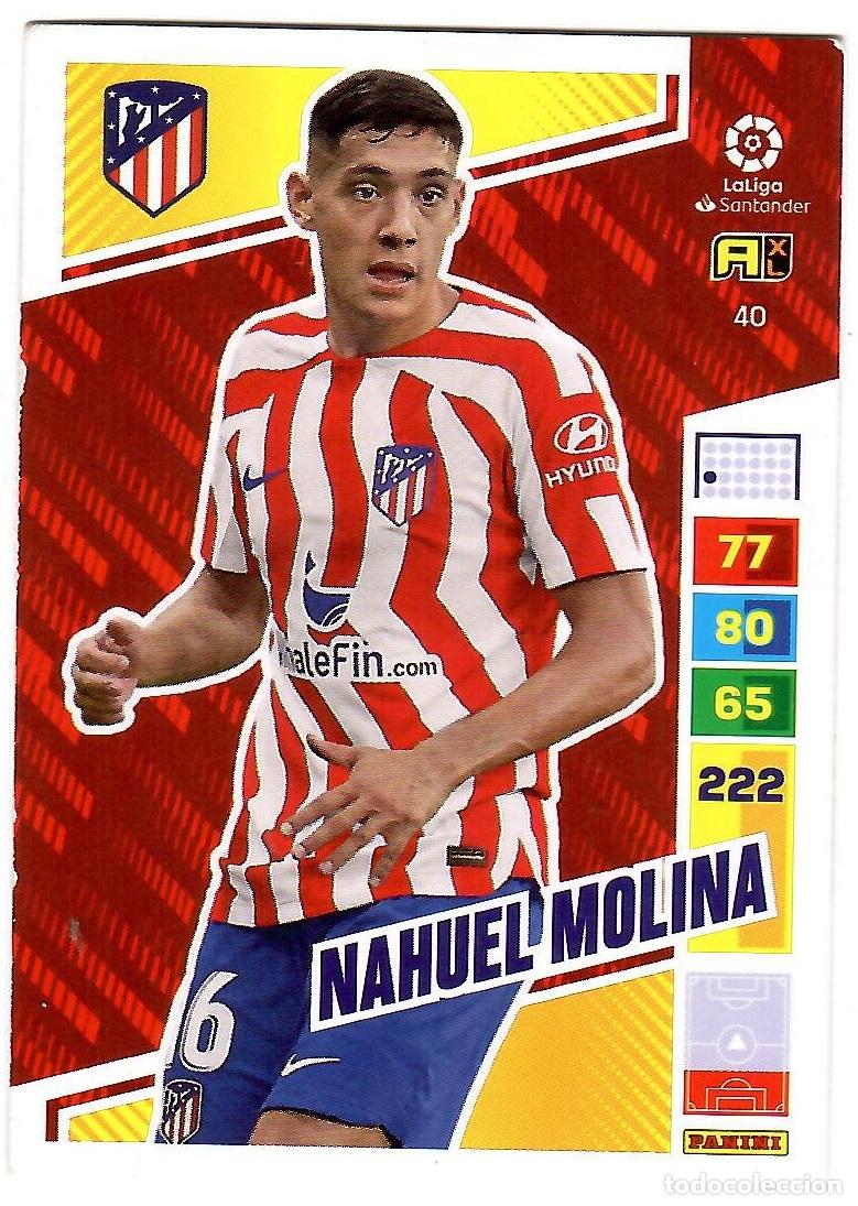 Cartes &agrave; collectionner de Football: Nahuel Molina (At. Madrid), n&ordm; 40: Cromo del album de futbol Adrenalyn 2022-23