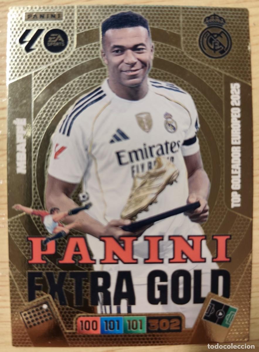 Cromos de f&uacute;tbol: CARD FOOTBALL Adrenalyn 2025 2026 25 26 Panini Extra Gold MBAPPE REAL MADRID