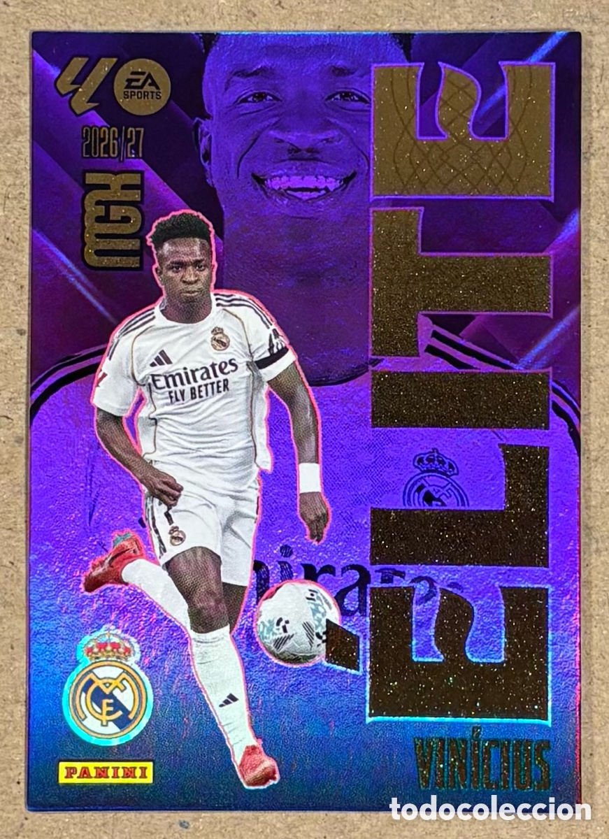 Cromos de f&uacute;tbol: VINICIUS JR. (REAL MADRID). CARTA ELITE MEGACRACKS MGK 2026/27. #18.