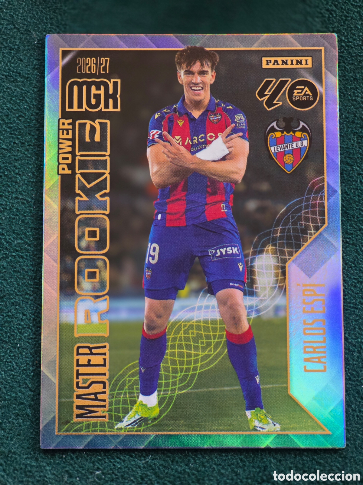Cromos de f&uacute;tbol: Carlos Espi Master Rookie Power Megacracks 2026 2027 Edici&oacute;n Unica Box Premium 26 27