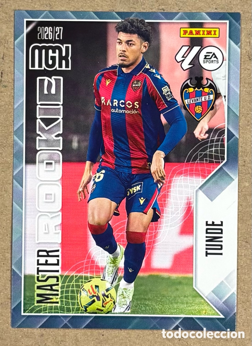 Cromos de f&uacute;tbol: TUNDE (LEVANTE). CARTA MASTER ROOKIE MEGACRACKS MGK 2026/27. #421.