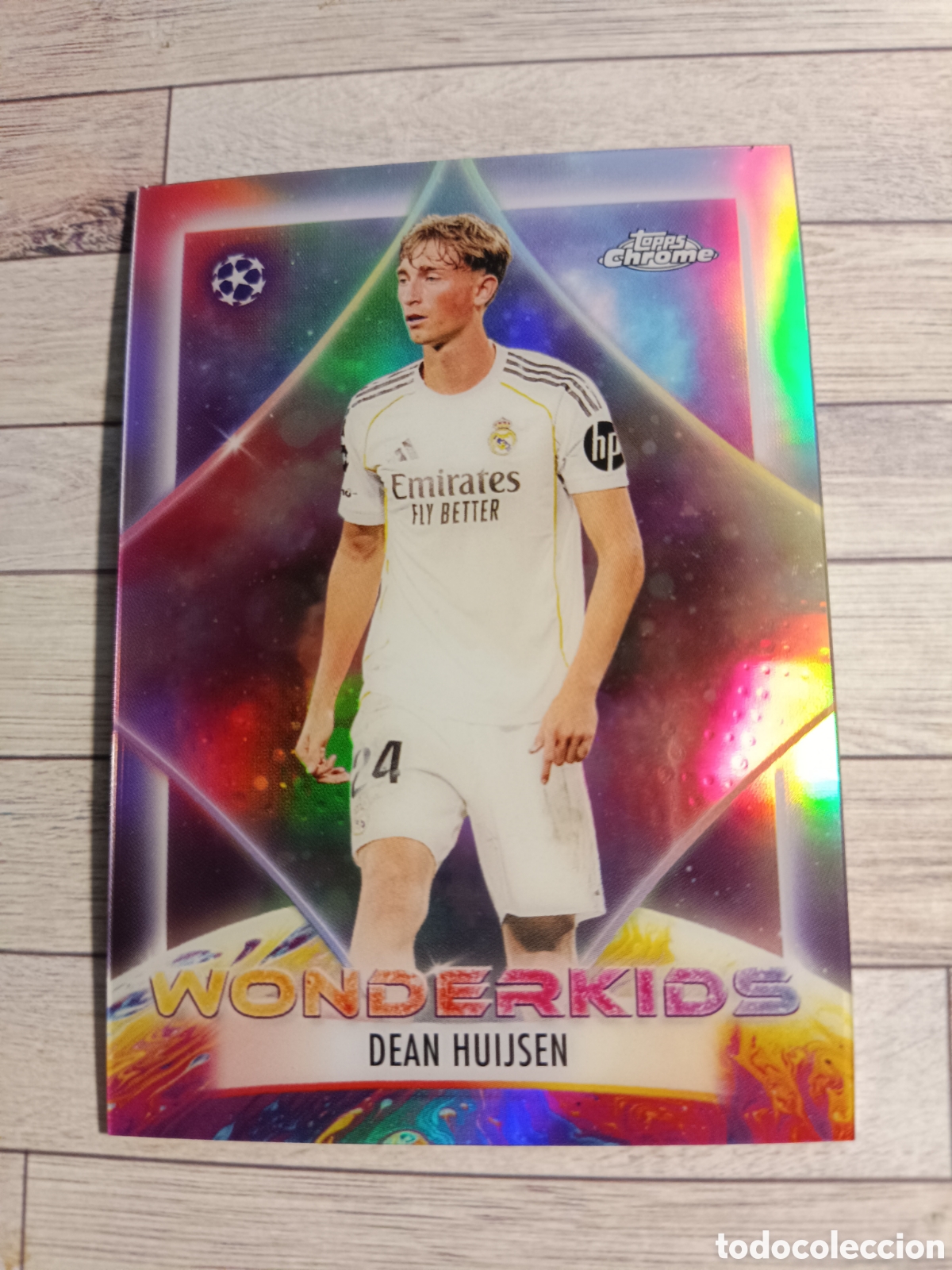Cromos de f&uacute;tbol: WK-6 DEAN HUIJSEN REAL MADRID WONDERKIDS TOPPS CHROME CHAMPIONS LEAGUE 2025 2026 25 26