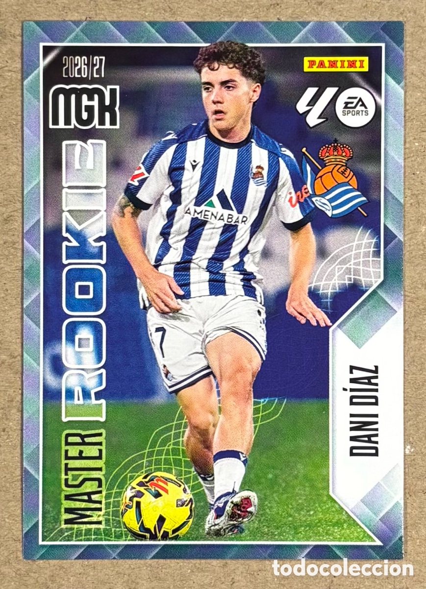 Cromos de f&uacute;tbol: DANI D&Iacute;AZ (REAL SOCIEDAD). CARTA MASTER ROOKIE MEGACRACKS MGK 2026/27. #411.