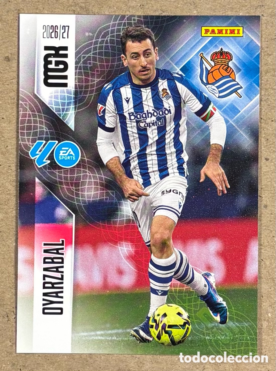 Cromos de f&uacute;tbol: OYARZABAL (REAL SOCIEDAD). CARTA PANINI MEGACRACKS MGK 2026/27. #324.