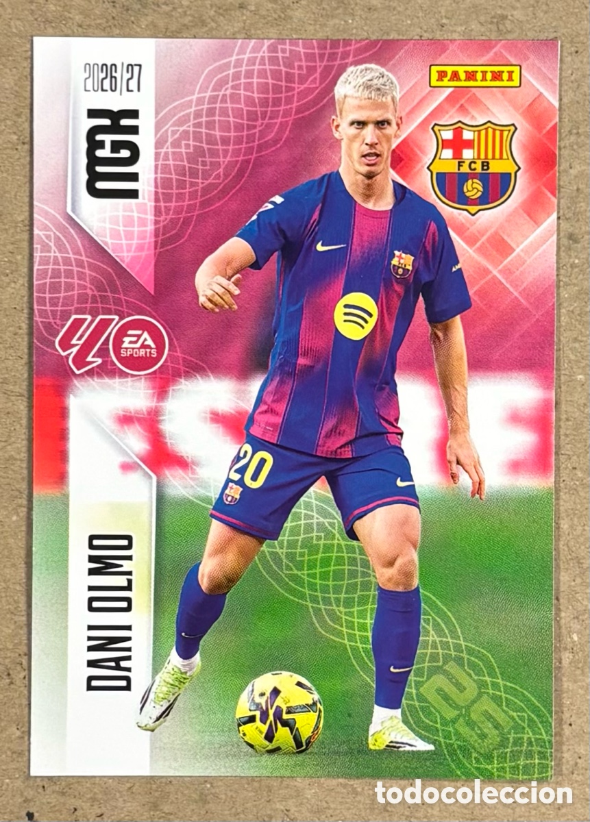 Cromos de f&uacute;tbol: DANI OLMO (FC BARCELONA). CARTA PANINI MEGACRACKS MGK 2026/27. #87.
