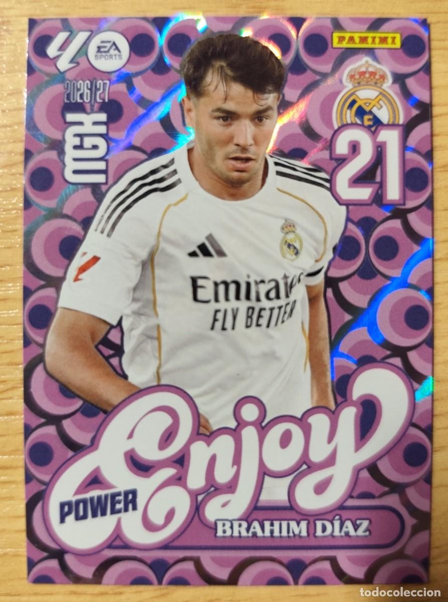 Cromos de f&uacute;tbol: CARD FOOTBALL 380 P 380P BRAHIM DIAZ REAL MADRID ENJOY POWER MEGACRACKS LIGA 2026 2027 26 27 MGK