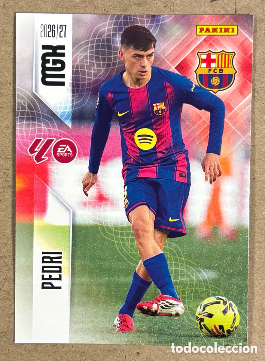 Cromos de f&uacute;tbol: PEDRI (FC BARCELONA). CARTA PANINI MEGACRACKS MGK 2026/27. #85.
