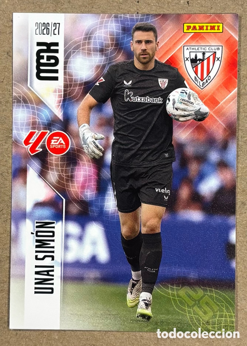 Cromos de f&uacute;tbol: UNAI SIM&Oacute;N (ATHLETIC CLUB BILBAO). CARTA PANINI MEGACRACKS MGK 2026/27. #38.