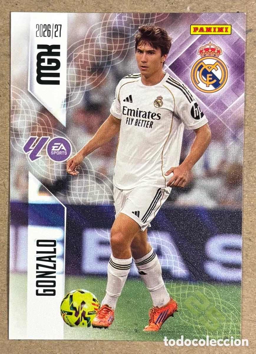 Cromos de f&uacute;tbol: GONZALO (REAL MADRID). CARTA PANINI MEGACRACKS MGK 2026/27. #233.