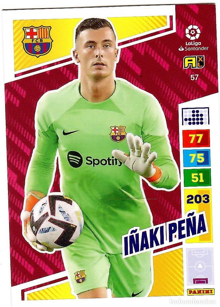 Fu&szlig;ball-Sticker: I&ntilde;aki Pe&ntilde;a (F.C. Barcelona), n&ordm; 57: Cromo del album de futbol Adrenalyn 2022-23