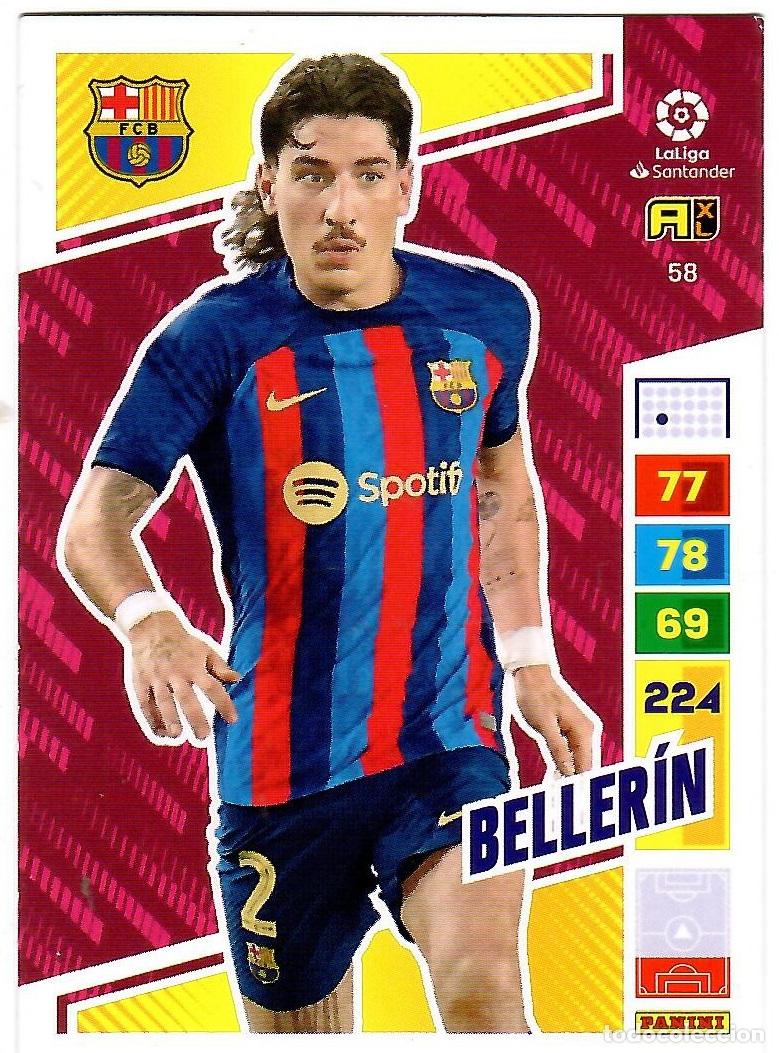 Fu&szlig;ball-Sticker: Bellerin (F.C. Barcelona), n&ordm; 58: Cromo del album de futbol Adrenalyn 2022-23