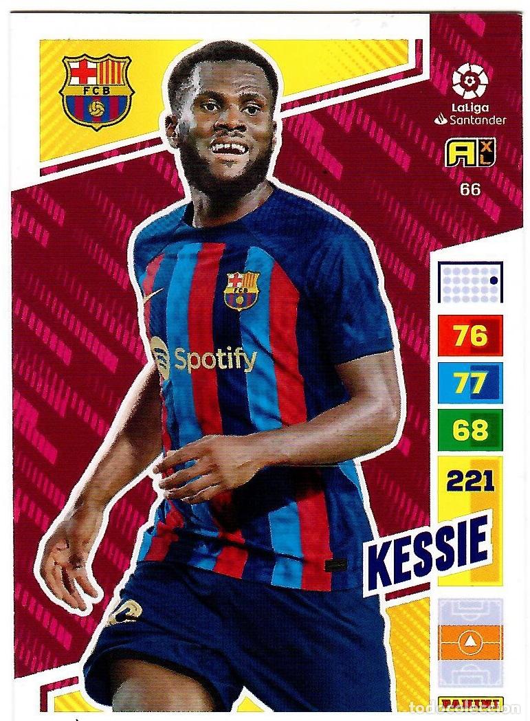 Cromos de f&uacute;tbol: Kessie (F.C. Barcelona), n&ordm; 66: Cromo del album de futbol Adrenalyn 2022-23