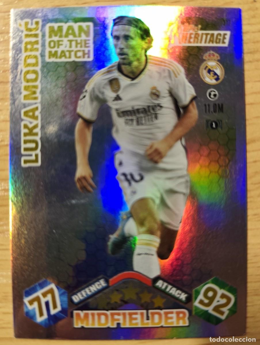 Cromos de f&uacute;tbol: CARD FOOTBALL MATCH ATTAX EXTRA 2024 CARD HERITAGE MODRIC REAL MADRID #317 TOPPS MAN OF THE MATCH