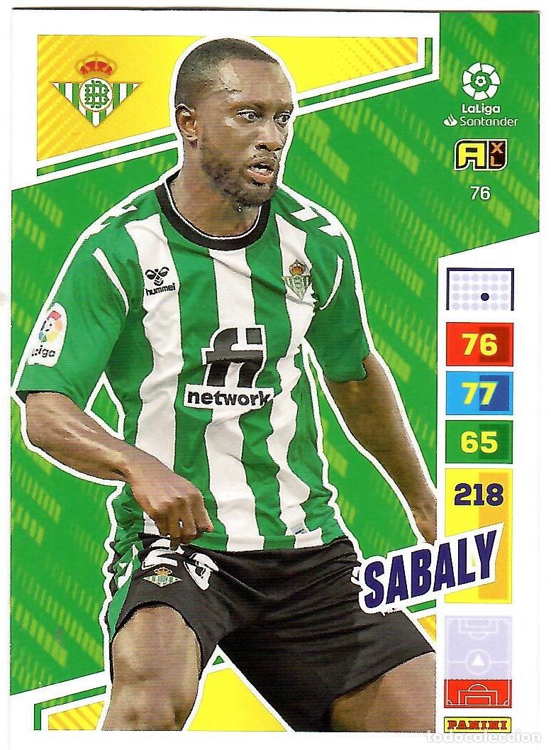 Cromos de f&uacute;tbol: Sabaly (R. Betis), n&ordm; 76: Cromo del album de futbol Adrenalyn 2022-23