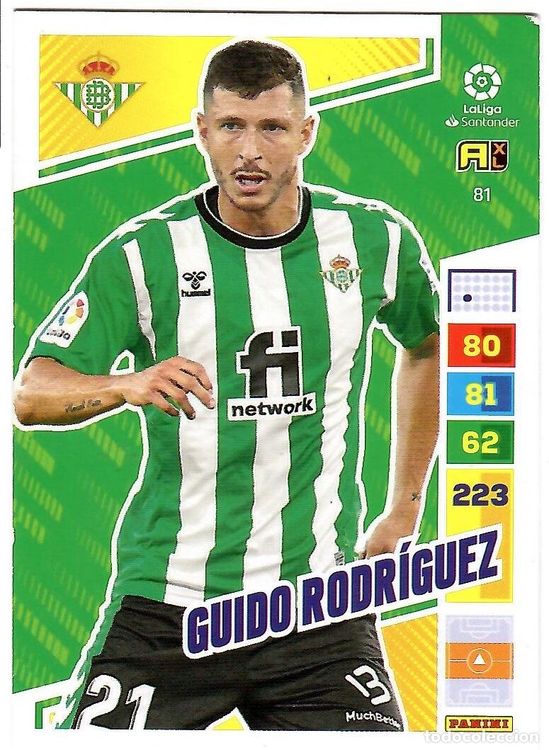 Fu&szlig;ball-Sticker: Guido Rodriguez (R. Betis), n&ordm; 81: Cromo del album de futbol Adrenalyn 2022-23