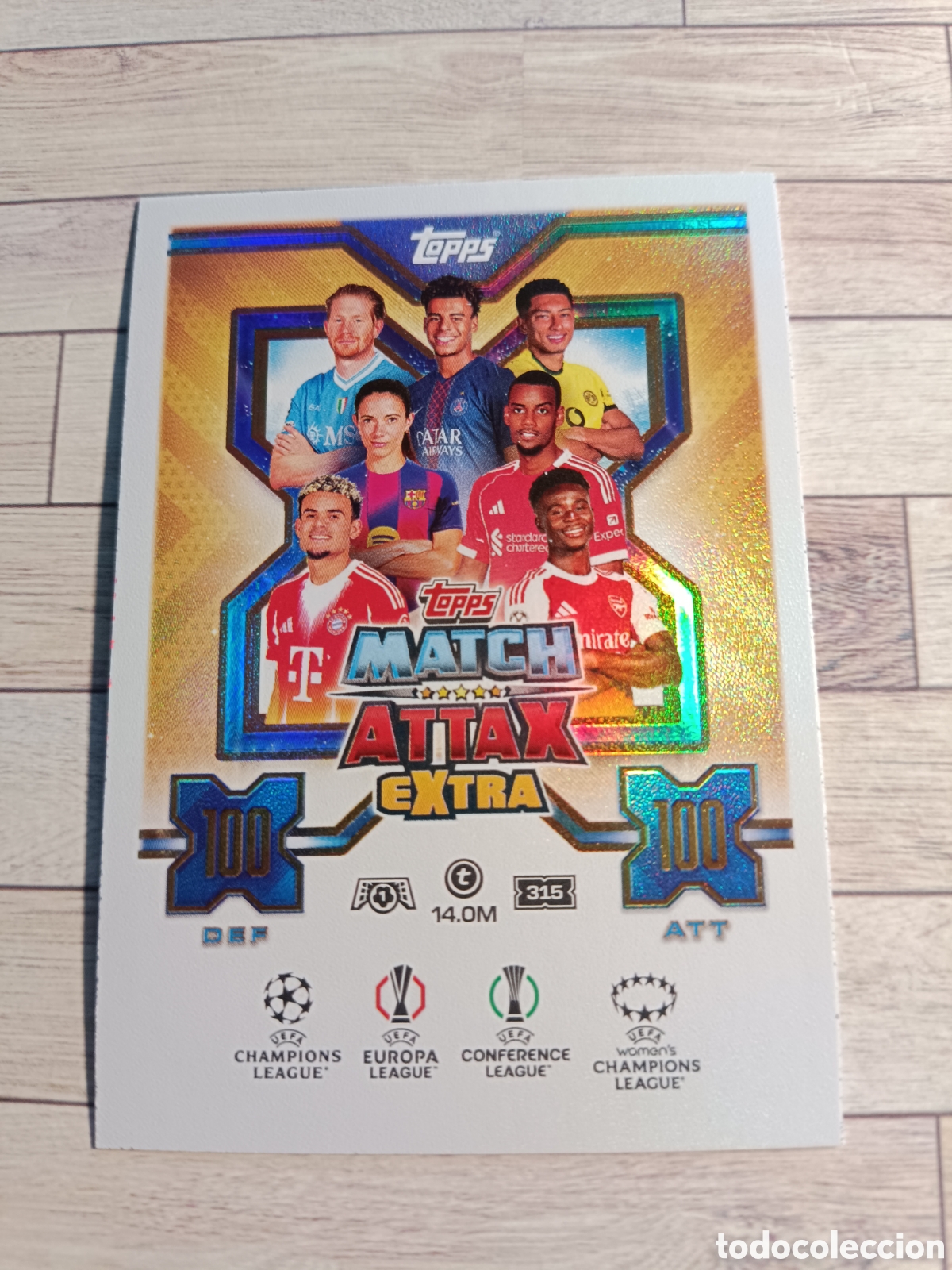 Cromos de f&uacute;tbol: 315 CARTA DE PORTADA TITTLE CARD MATCH ATTAX EXTRA CHAMPIONS 2025 2026 TOPPS 25 26