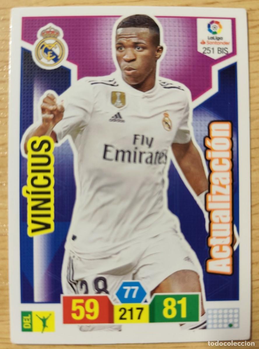 Fu&szlig;ball-Sticker: CARD FOOTBALL 251 BIS VINICIUS ROOKIE ACTUALIZACI&Oacute;N REAL MADRID 18 19 ADRENALYN XL 2018 2019 PANINI